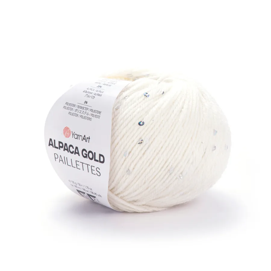 YarnArt Alpaca Gold Paillettes — моток пряжи, цвет 9301
