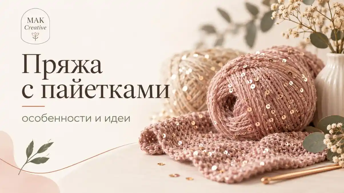 Пряжа с пайетками: особенности и идеи