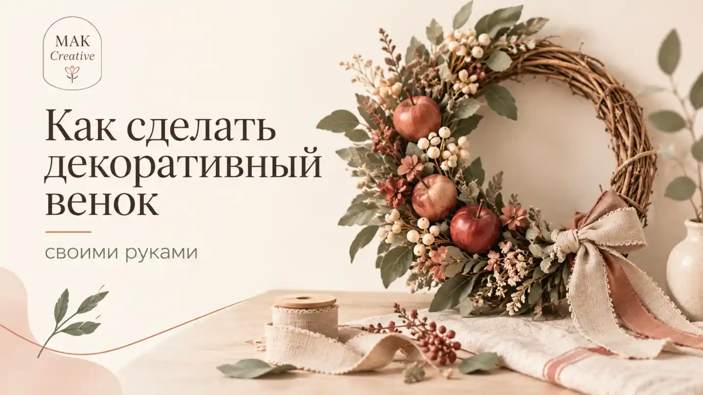 Как сделать декоративный венок своими руками